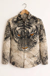 Spretix Fierce Tiger Graphic Printed Full Sleeve Casual Shirt for Men