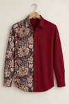 Spretix Men's Premium Floral Patchwork Casual Full Sleeve Shirt