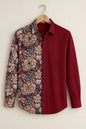 Spretix Men's Premium Floral Patchwork Casual Full Sleeve Shirt