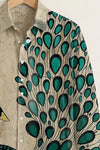 Spretix Men's Premium Peacock Art Print Casual Full Sleeve Shirt