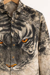 Spretix Fierce Tiger Graphic Printed Full Sleeve Casual Shirt for Men