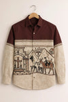 Spretix Vintage Tribal Art Printed Full Sleeve Casual Shirt for Men
