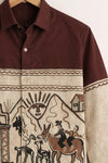 Spretix Vintage Tribal Art Printed Full Sleeve Casual Shirt for Men