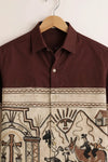 Spretix Vintage Tribal Art Printed Full Sleeve Casual Shirt for Men