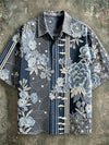 Spretix Premium Japanese Floral Art Printed Half Sleeve Casual Shirt for Men