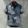Spretix Premium Japanese Phoenix & Dragon Art Casual Half Sleeve Shirt for Men
